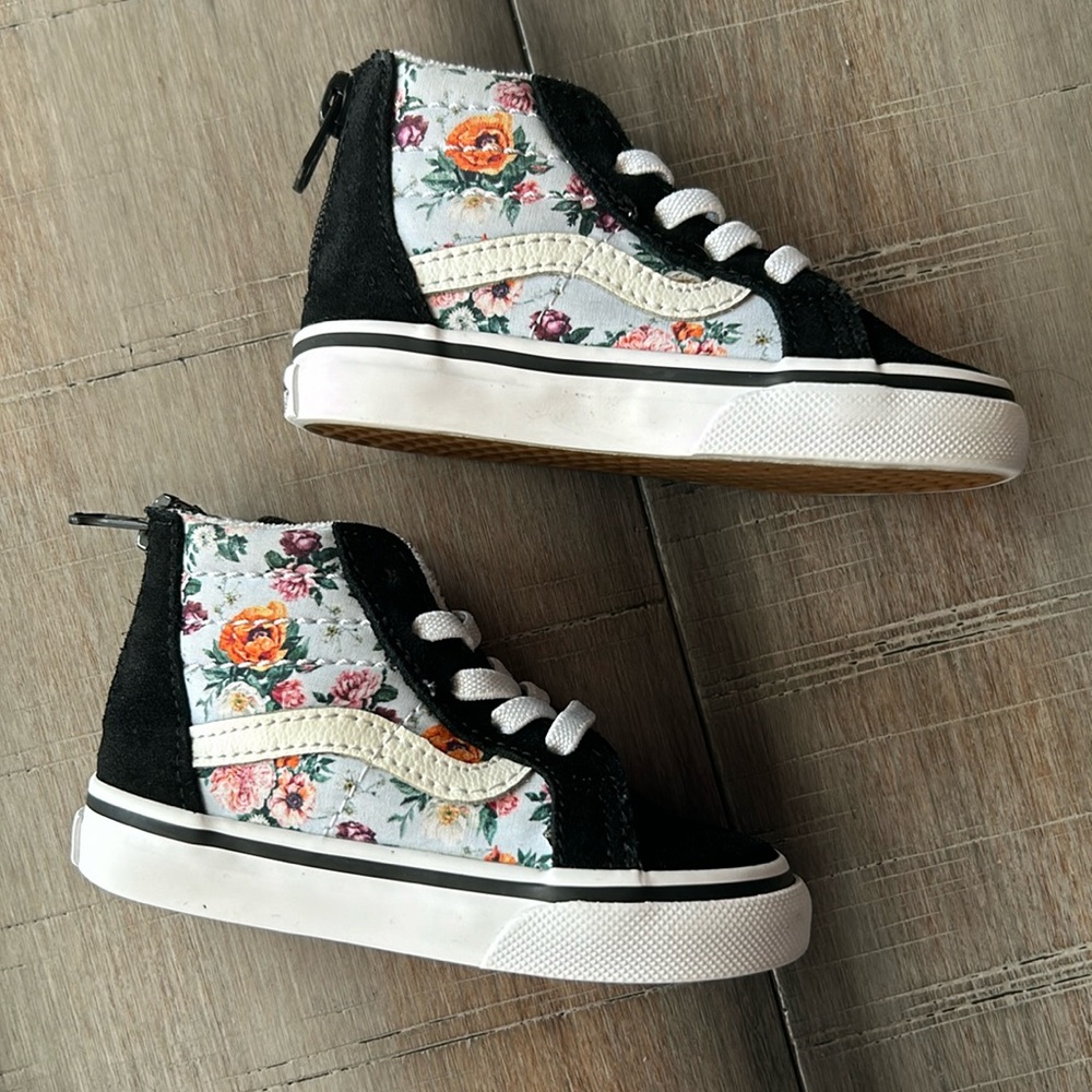 Toddler Floral Vans Size 5